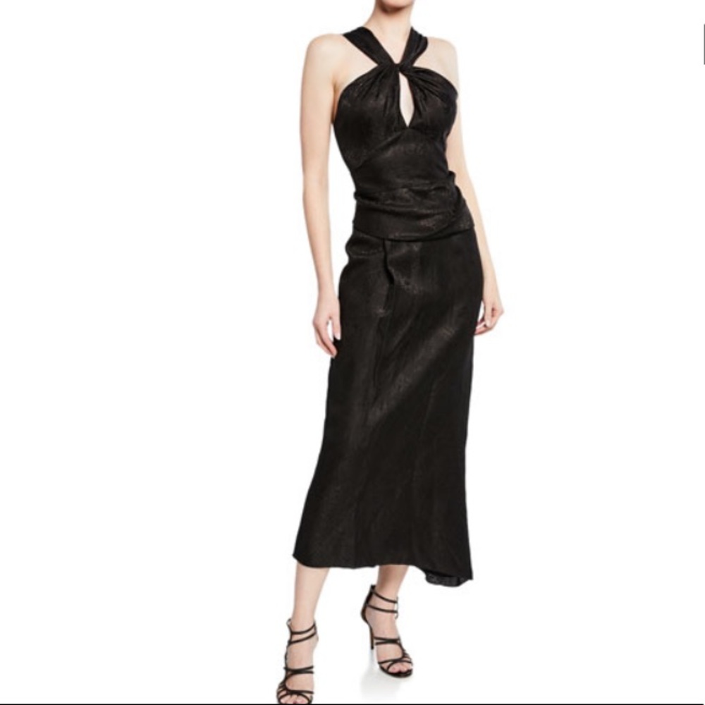 Derek Lam -Twisted Halter-neck Wrap Dress In Black